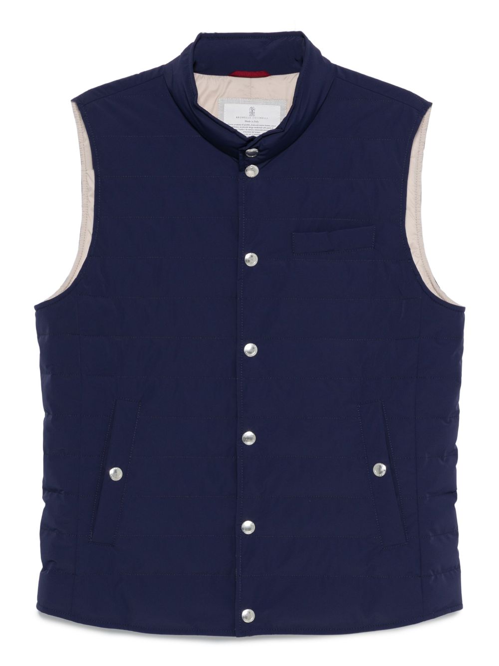 Brunello Cucinelli Bonded taffeta lightweight down vest